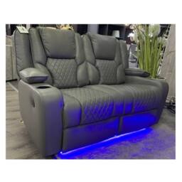 Furniture 786 Orlando Electric Leather 3+2 Seater Sofa Set Suite in Grey - thumbnail 8