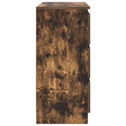 Berkfield Home Sideboard Smoked Oak 80x35x76 cm Engineered Wood in Brown - Size: 80 x 35 x 76 cm - thumbnail 7