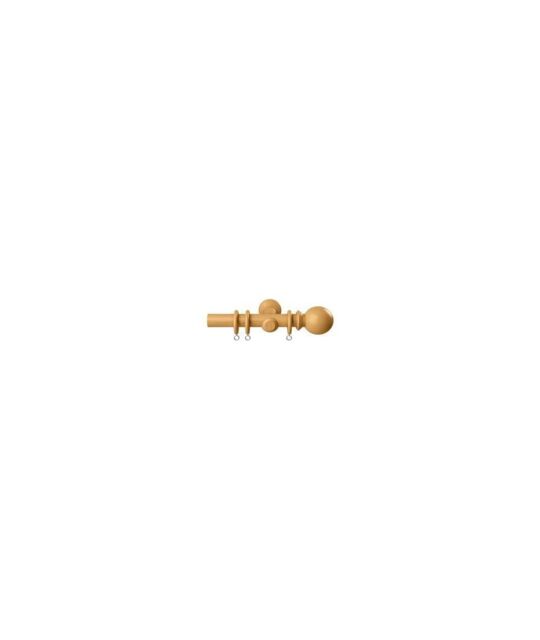 New Edge Blinds 28mm Woodland Curtain Pole Set - Natural Oak in Light Beige - Size: 60 cm - image 1