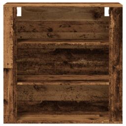Berkfield Home Wall Cabinet Old Wood 80x33x80 cm Engineered Wood in Brown - Size: 80 x 33 x 80 cm - thumbnail 4