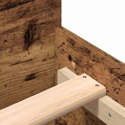 Berkfield Home Elegant Bed Frame Old Wood 200x200 cm Engineered Wood in Brown - thumbnail 8