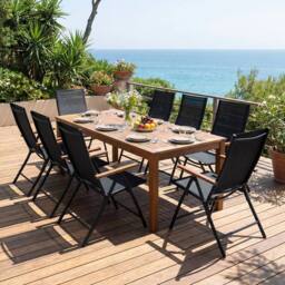 Costway 2PCS Folding Patio Chairs Breathable Fabric Porch Chairs Dining Chairs in Black - thumbnail 7