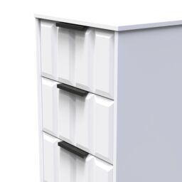 Ready Assembled 2 U Seattle 5 Drawer Tall Bedside (Ready Assembled) in White - thumbnail 4