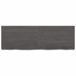 Berkfield Home Table Top Dark Grey 120x40x(2-6) cm Treated Solid Wood Oak - thumbnail 3