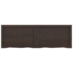 Berkfield Home Table Top Dark Grey 120x40x(2-6) cm Treated Solid Wood Oak - thumbnail 4