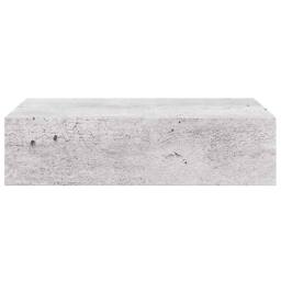 Berkfield Home Wall-mounted Drawer Shelf Concrete Grey 40x23.5x10cm MDF - Size: 40x23.5x10 cm - thumbnail 6