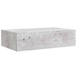 Berkfield Home Wall-mounted Drawer Shelf Concrete Grey 40x23.5x10cm MDF - Size: 40x23.5x10 cm - thumbnail 5