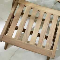 FurnitureboxUK Hamburg 2 x Solid Wood Folding Outdoor Dining Chairs in Light Brown - thumbnail 4