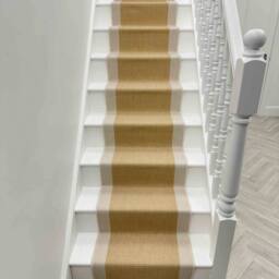 runrug Stair Runner Carpet - Reversible & Durable, 2mm - 'Vichy' in Beige - Size: 70 cm x 690 cm - thumbnail 5
