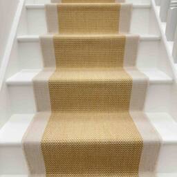 runrug Stair Runner Carpet - Reversible & Durable, 2mm - 'Vichy' in Beige - Size: 70 cm x 690 cm - thumbnail 4