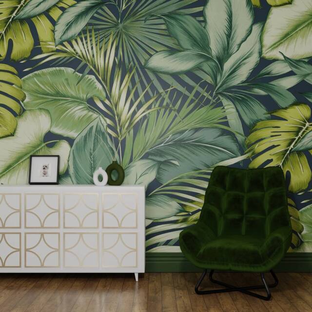 Superfresco Easy Monstera Green Print To Order 3m x 2.8m Mural - image 1