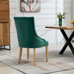 Artemis Home Ravenna Velvet Dining Chairs - Set of 2 in Green - thumbnail 5