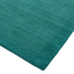 The Rug Shop UK Handmade Luxurious Modern Plain Wool Easy To Clean Area Rug in Teal - Size: 160 cm x 230 cm - thumbnail 2