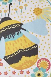 Fusion 'Buzzy Bee' Outdoor Water & UV Resistant Garden Filled Bench Cushion in Yellow - Size: 43 cm x 43 cm - thumbnail 5