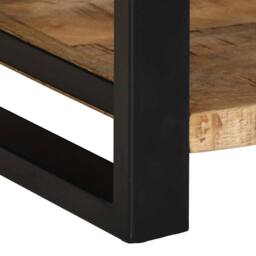 Berkfield Home Side Table 40x40x50 cm Solid Rough Wood Mango in Brown - Size: 40 x 40 x 50 cm - thumbnail 8