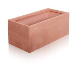 Primrose Terracotta Fibrecotta Rectangular Trough Planters 60cm Set of 2 in Red - thumbnail 3