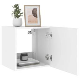 Berkfield Home TV Wall Cabinets with LED Lights 2 pcs White 40.5x35x40 cm - thumbnail 6