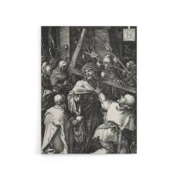 "Artery8 Bearing of the Cross Albrecht Durer Canvas Wall Art Print in Grey - Size: W12"" x H16""" - thumbnail 1