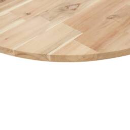 Berkfield Home Table Top Round √ò80x2 cm Solid Wood Acacia in Brown - Size: 80x2 cm - thumbnail 8
