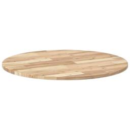 Berkfield Home Table Top Round √ò80x2 cm Solid Wood Acacia in Brown - Size: 80x2 cm - thumbnail 5