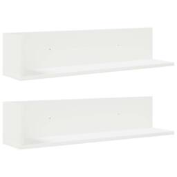 Berkfield Home Wall Shelves 2 pcs White 75x16.5x16.5 cm Engineered Wood - thumbnail 2
