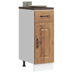 Berkfield Home Kitchen Base Cabinet Kalmar Old Wood Engineered Wood in Brown - thumbnail 1
