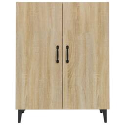Berkfield Home Sideboard Sonoma Oak 70x34x90 cm Engineered Wood in Brown - Size: 70 x 34 x 90 cm - thumbnail 1