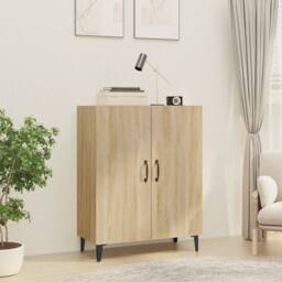 Berkfield Home Sideboard Sonoma Oak 70x34x90 cm Engineered Wood in Brown - Size: 70 x 34 x 90 cm - thumbnail 2