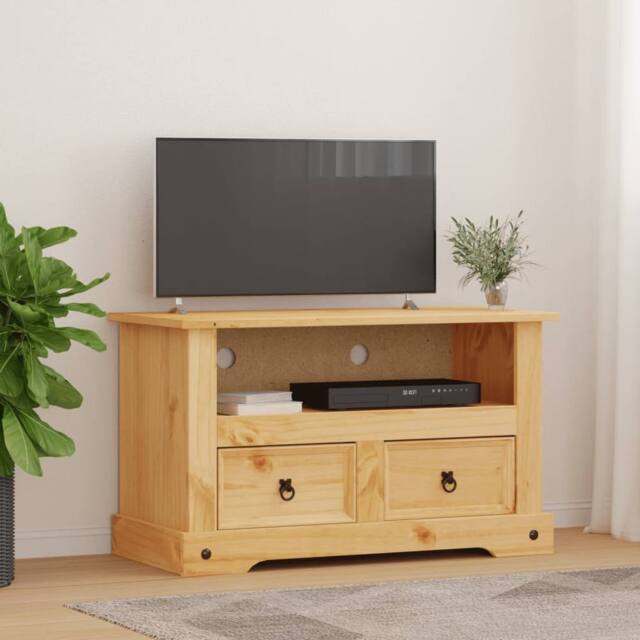 Berkfield Home TV Cabinet Mexican Pine Corona Range 91x43x56 cm in Brown - Size: 91 x 43 x 56 cm - image 1