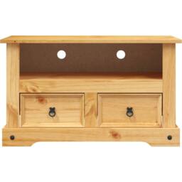 Berkfield Home TV Cabinet Mexican Pine Corona Range 91x43x56 cm in Brown - Size: 91 x 43 x 56 cm - thumbnail 3