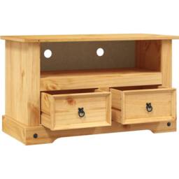 Berkfield Home TV Cabinet Mexican Pine Corona Range 91x43x56 cm in Brown - Size: 91 x 43 x 56 cm - thumbnail 4
