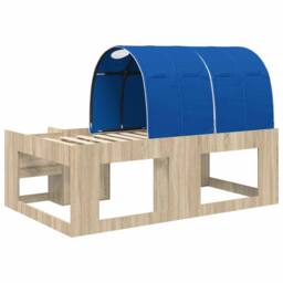 Berkfield Home Bed Frame with Tunnel 3 pcs Sonoma Oak & Blue Engineered Wood in Brown - thumbnail 8
