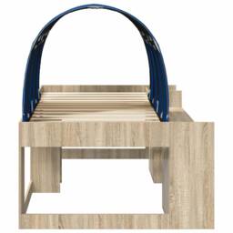 Berkfield Home Bed Frame with Tunnel 3 pcs Sonoma Oak & Blue Engineered Wood in Brown - thumbnail 7