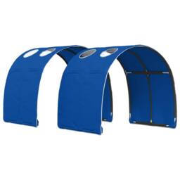 Berkfield Home Bed Frame with Tunnel 3 pcs Sonoma Oak & Blue Engineered Wood in Brown - thumbnail 5