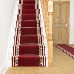 runrug Stair Runner Carpet for Staircases - Soft & Comfy, 9mm - 'Key' in Red - Size: 80 cm x 720 cm - thumbnail 4