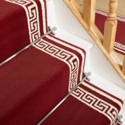 runrug Stair Runner Carpet for Staircases - Soft & Comfy, 9mm - 'Key' in Red - Size: 80 cm x 720 cm - thumbnail 3