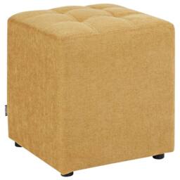 Wyld and Coco Yellow Square Footstool 38 x 38 cm Polyester Upholstery - thumbnail 2