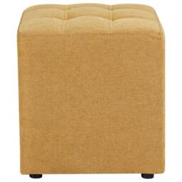 Wyld and Coco Yellow Square Footstool 38 x 38 cm Polyester Upholstery - thumbnail 3