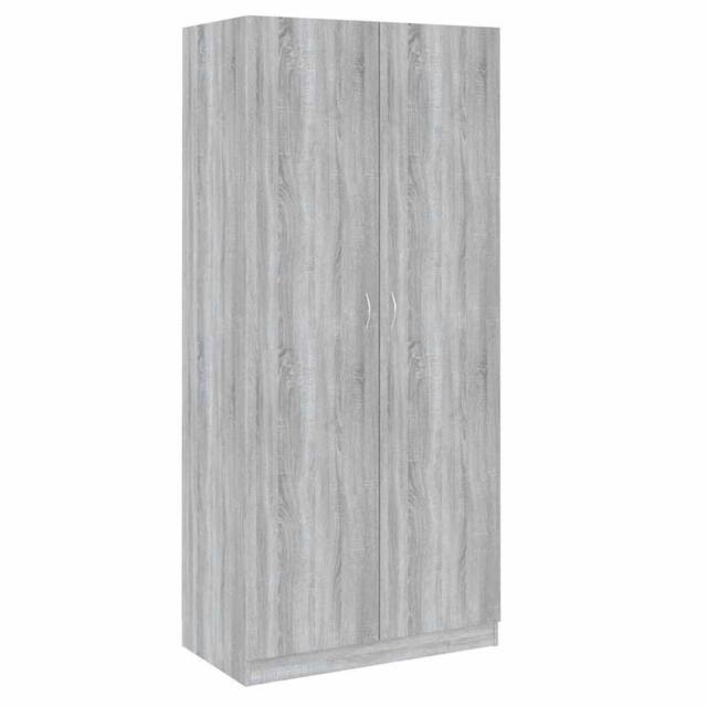 Berkfield Home Wardrobe Grey Sonoma 90x50x200 cm Engineered Wood - Size: 90 x 50 x 200 cm - image 1