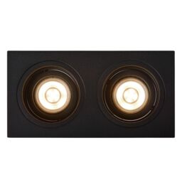 Lucide 'EMBED' Dimmable Stylish Rotatable Indoor Recessed Downlight 2xGU10 in Black - thumbnail 5