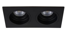 Lucide 'EMBED' Dimmable Stylish Rotatable Indoor Recessed Downlight 2xGU10 in Black - thumbnail 2