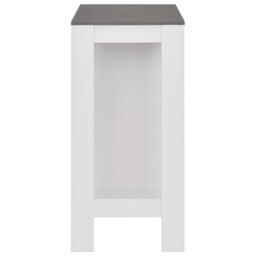 Berkfield Home Bar Table with Shelf White 110x50x103 cm - Size: 110 x 50 x 103 cm - thumbnail 4