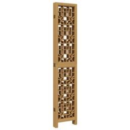 Berkfield Home Room Divider 6 Panels Brown Solid Wood Paulownia - thumbnail 5