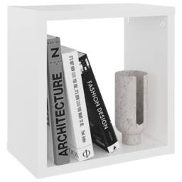 Berkfield Home Wall Cube Shelves 4 pcs White 26x15x26 cm - Size: 26 x 15 x 26 cm - thumbnail 4