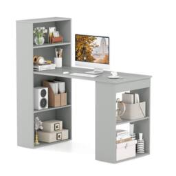 VOGREX 6-Tier Computer Desk Storage Shelf in Grey