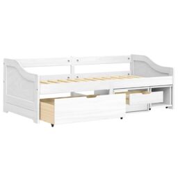 "Berkfield Home Day Bed with 3 Drawers without Mattress ""IRUN"" White 90x200 cm" - thumbnail 5