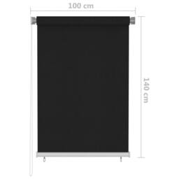 Berkfield Home Outdoor Roller Blind 100x140 cm Black - thumbnail 6