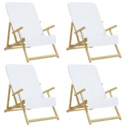 Berkfield Home Beach Towels 4 pcs White 60x135 cm Fabric 400 GSM