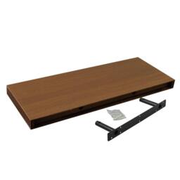 Harbour Housewares 3x 60cm Floating Wall Shelves - Wall Mountable for Storage & Display in Walnut - Size: 3x 60 cm - thumbnail 6