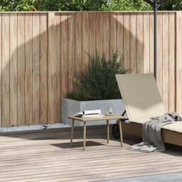 Berkfield Home Garden Coffee Table Rectangular Beige 60x40x37 cm Poly Rattan - Size: 60 x 40 x 37 cm - thumbnail 2
